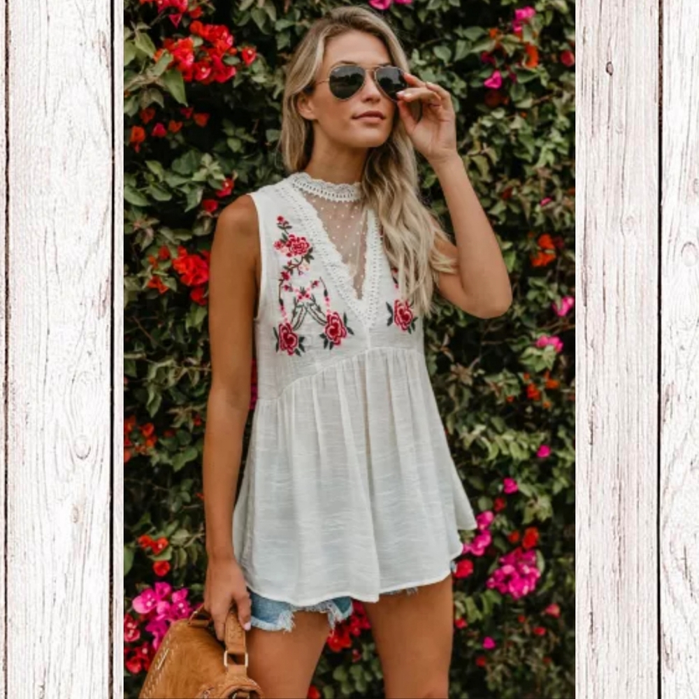 ‼️CLEARANCE PRICE FIRM‼️HP⭐Babydoll Style Tank Top⭐ - Picture 8 of 9